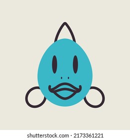 Fish icon. Animal head vector illustration. Agriculture sign. Graph symbol for your web site design, logo, app, UI. EPS10.