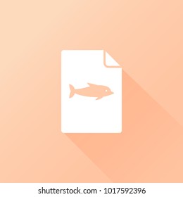 fish icon. animal sign