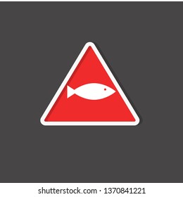 fish icon. animal sign