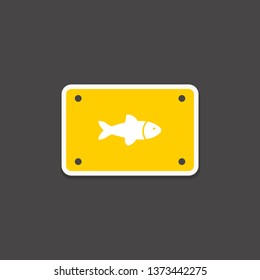 fish icon. animal sign