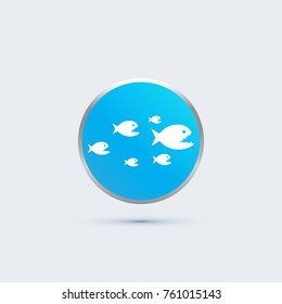 fish icon. animal sign