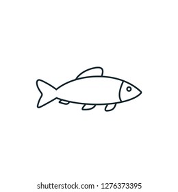 Fish Icon Aquatic Symbol Logo Template