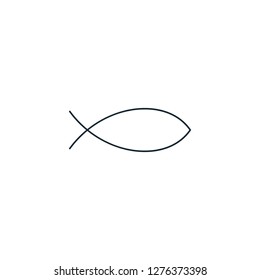 Fish Icon Aquatic Symbol Logo Template