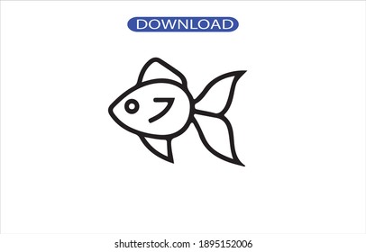 símbolo de icono de pescado o logotipo de gran calidad