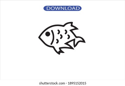 Fish Icon Or Big Quality Logo Symbol