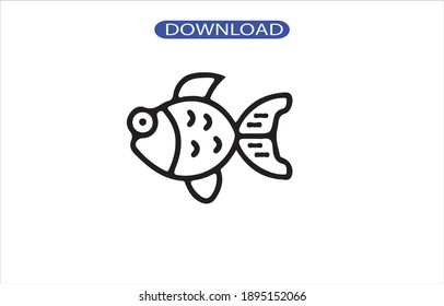 fish icon or big quality logo symbol