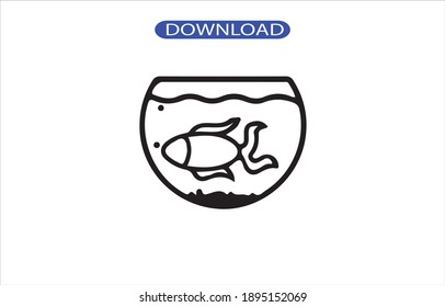 fish icon or big quality logo symbol