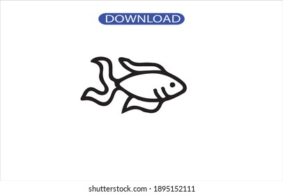fish icon or big quality logo symbol