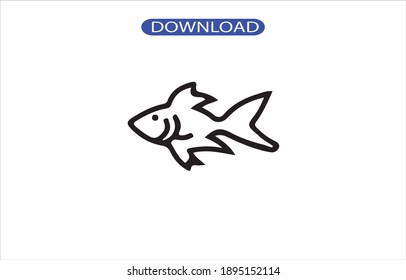 símbolo de icono de pescado o logotipo de gran calidad