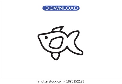 Fischsymbol oder Logo-Symbol mit großer Qualität