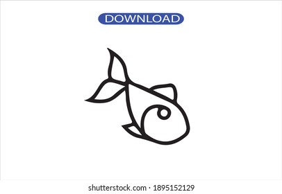 Fischsymbol oder Logo-Symbol mit großer Qualität