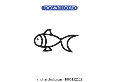 fish icon or big quality logo symbol