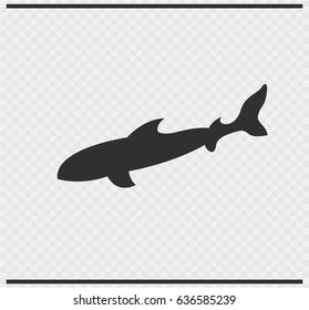 fish icon black color on transparent background