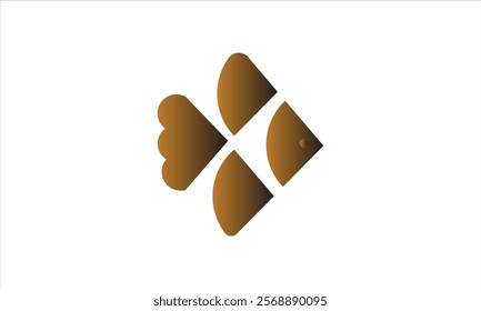 Fish icon black silhouette. Fisheries logo symbol