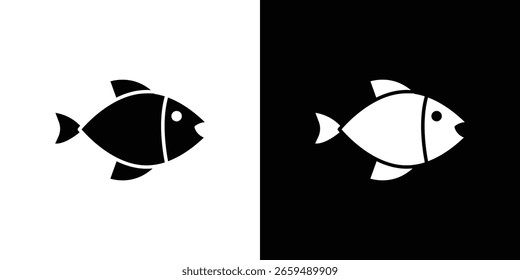 Fish icon black silhouette for web, and mobile app