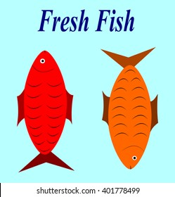 Fish icon in blue background