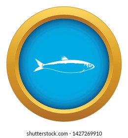 Fish icon blue vector isolated on white background for any design