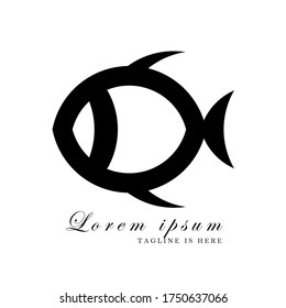 Fish icon can be used for companies or shops