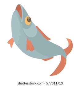 Fish icon. Cartoon illustration of fish vector icon for web