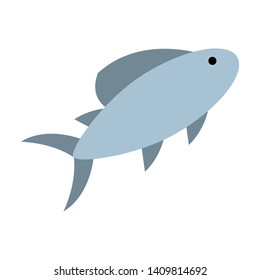 fish icon cartoon isolated vector illustration graphic design