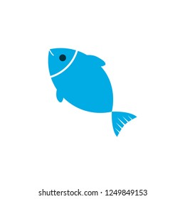 Fish icon colored symbol. Premium quality isolated tuna element in trendy style.