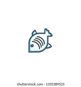 Fish icon design. Gastronomy icon vector illustration design