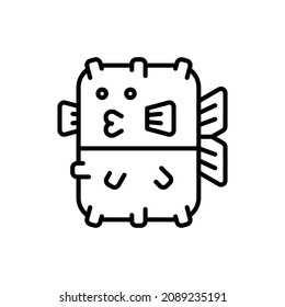 Fish icon. Icon design. Template elements. Flat style