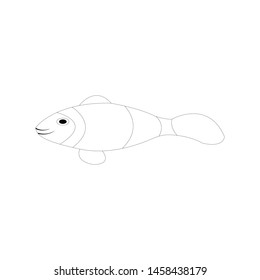 fish icon - design template vector