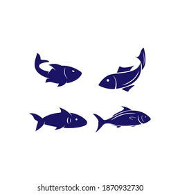 Fish icon design template vector isolated illustration