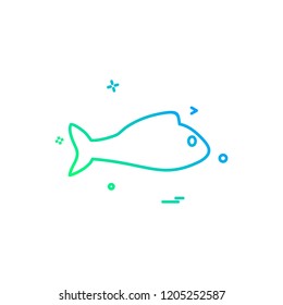 Fish icon design vector 