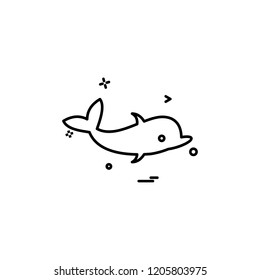 Fish icon design vector 