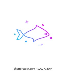Fish icon design vector 
