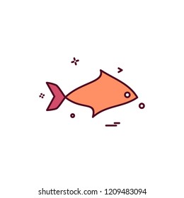 Fish icon design vector 
