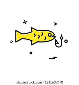 Fish icon design vector