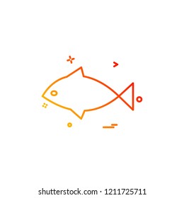 Fish icon design vector 