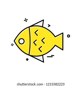 Fish icon design vector
