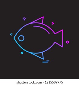 Fish icon design vector