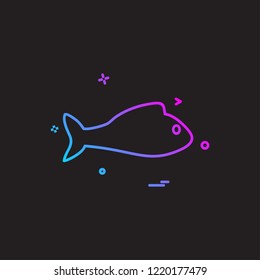 Fish icon design vector 