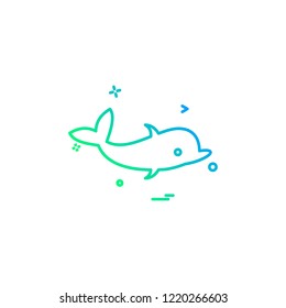Fish icon design vector 