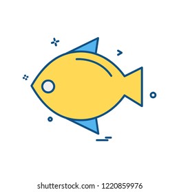 Fish icon design vector