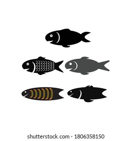 fish icon design, vector template