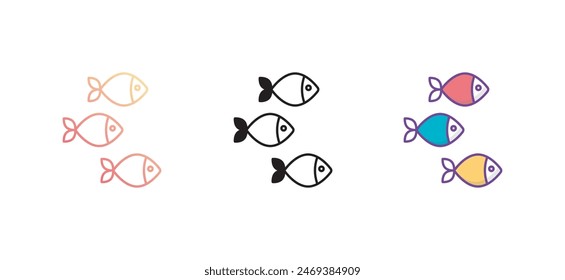 Fisch-Icon-Design mit weißem Hintergrund Stock-Illustration