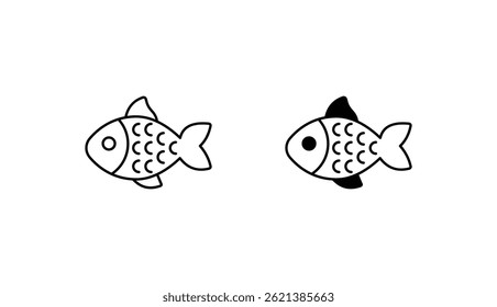 Diseño de icono de pescado con fondo blanco ilustración de stock