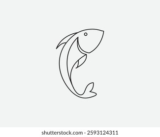 Fish icon ,dolphin fish icon vector flat style logo template