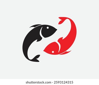 Fish icon ,dolphin fish icon vector flat style logo template