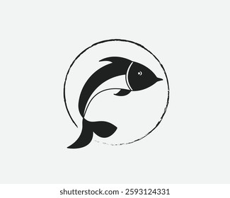 Fish icon ,dolphin fish icon vector flat style logo template