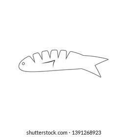 A fish icon. Element of China for mobile concept and web apps icon. Outline, thin line icon for website design and development, app development