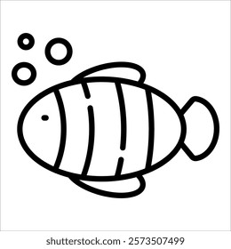Fish Icon Element For Design