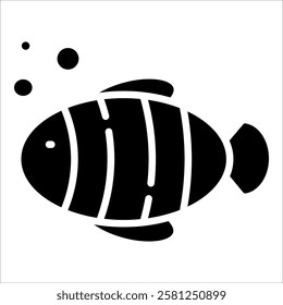 Fish Icon Element For Design