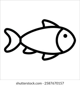 Fish Icon Element For Design